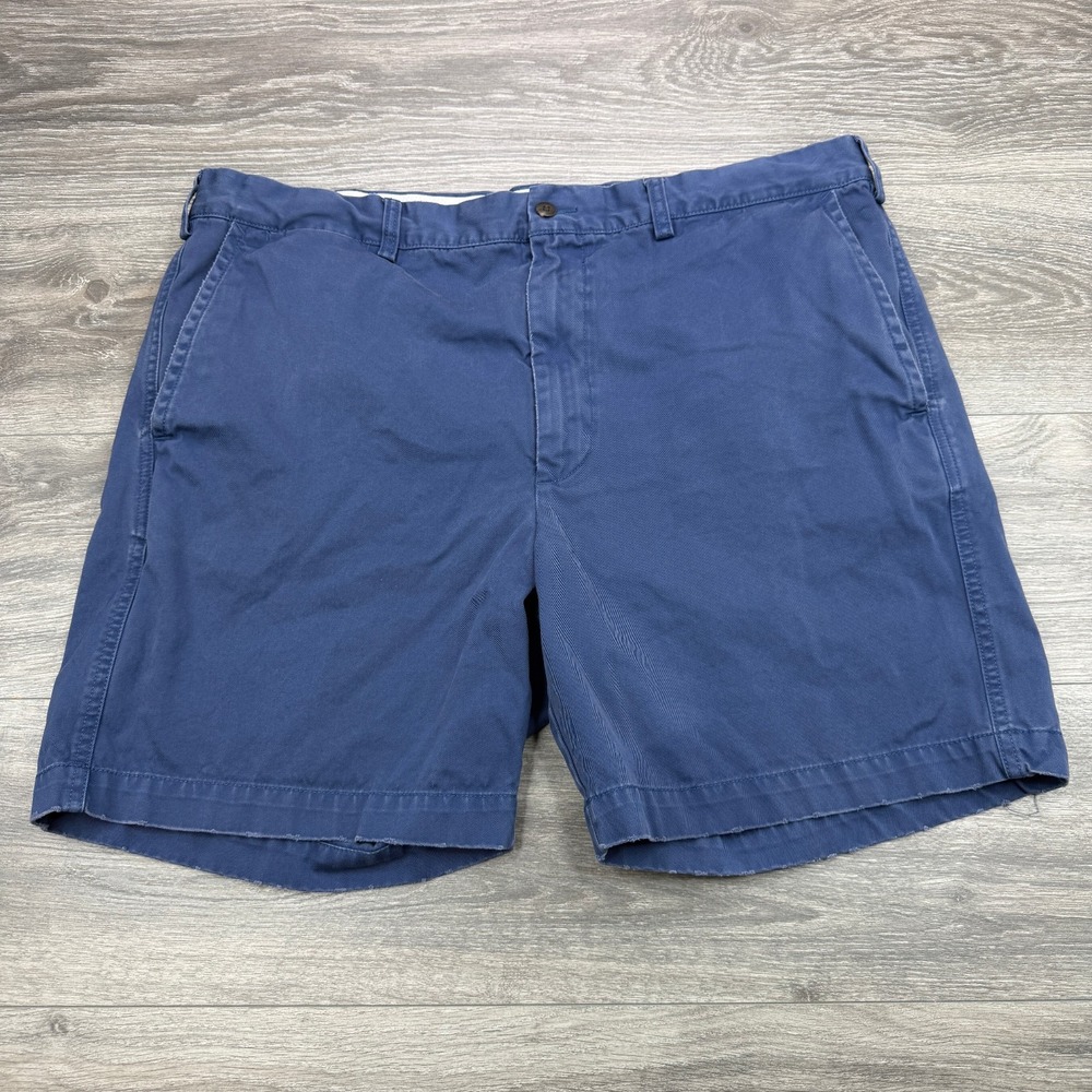 Polo Ralph Lauren Shorts Mens 40 Blue Salinger Chino Straight Fit Distressed